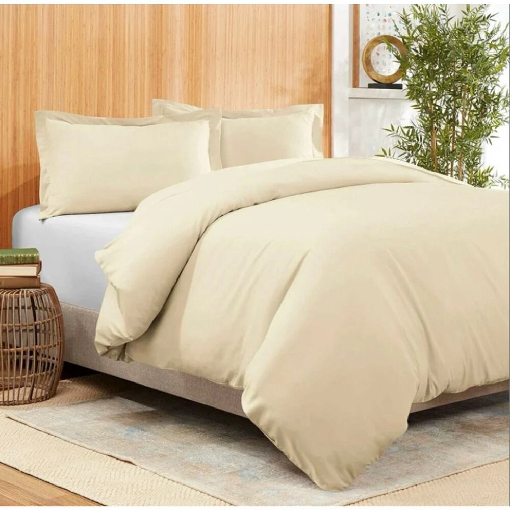 Bamboo Duvet Cover, Queen Size Cream